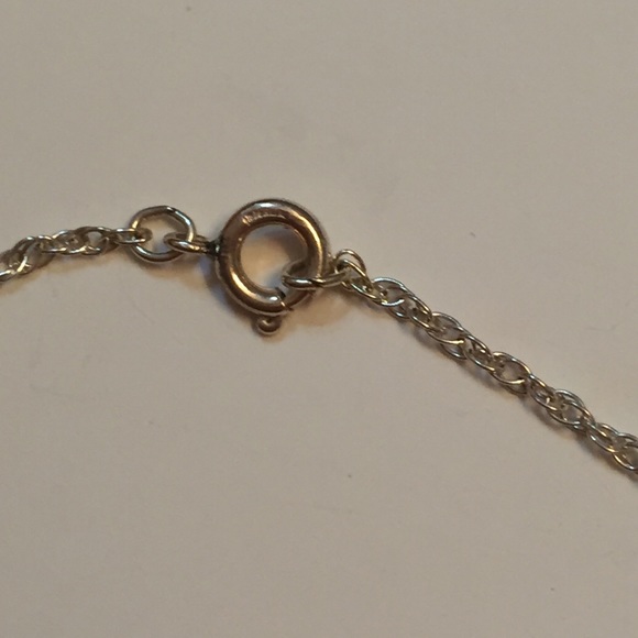 🌺 NECKLACE VINTAGE FLOWER PENDANT STERLING CHAIN - Picture 6 of 8